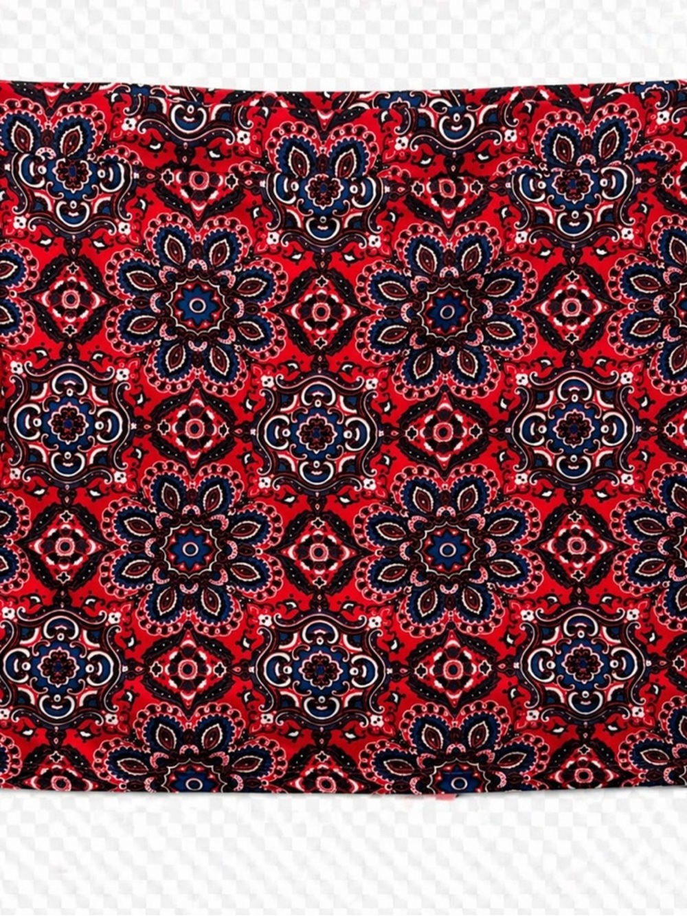Jones New York Red Paisley Skort Stretch Pull on Mini Golf Tennis Chic - Picture 2 of 6